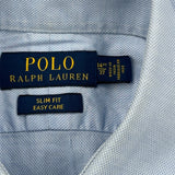 Polo By Ralph Lauren Slim Fit Shirt - Small Blue Cotton