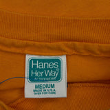 Blank Hanes Single Stitch T-Shirt - Medium Orange Cotton