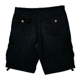 Southpole Cargo Shorts - 36W 12L Black Cotton