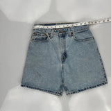 Levis Denim Shorts - 27W UK 8 Light Wash Cotton