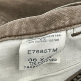 Unbranded Double Knee Carpenter Trousers - 34W 30L Brown Cotton