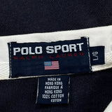Polo Sport Striped Rugby Shirt - Large Yellow Cotton