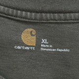 Carhartt Long Sleeve T-Shirt - XL Green Cotton