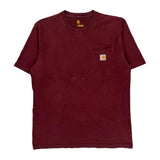 Carhartt T-Shirt - Medium Burgundy Cotton