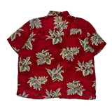 Croft & Barrow Floral Hawaiian Shirt - 2XL Red Cotton