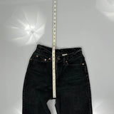 Made In USA Levis 512 Slim Fit Jeans - 24W UK 6 Black Cotton