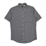 Tommy Hilfiger Checked Short Sleeve Shirt - Medium Black & White Cotton