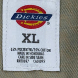 Dickies Short Sleeve Shirt - XL Khaki Polyester Blend