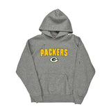 Green Bay Packers Nfl Hoodie - Large Grey Cotton Blend