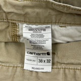 Carhartt Cargo Carpenter Pants - 36W 32L Khaki Cotton