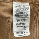 Carhartt Carpenter Trousers - 36W 28L Brown Cotton
