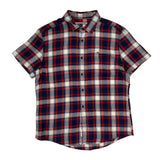 Tommy Hilfiger Checked Short Sleeve Shirt - XL Blue Cotton