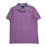 Tommy Hilfiger Polo Shirt - Large Purple Cotton