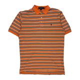 Polo By Ralph Lauren Striped Polo Shirt - Large Multicoloured Cotton