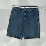Wrangler Denim Shorts - 32W 10L Blue Cotton