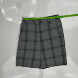 Quiksilver Checked Chino Shorts - 31W 10L Gray Cotton