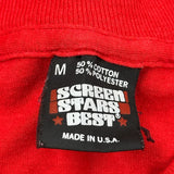 Screen Stars Single Stitch Long Sleeve T-Shirt - Medium Red Cotton Blend