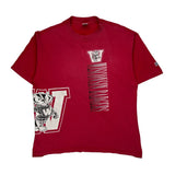 Wisconsin Badgers Logo 7 Single Stitch T-Shirt - XL Red Cotton