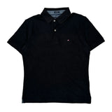 Tommy Hilfiger Polo Shirt - Large Black Cotton