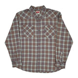Wrangler Checked Flannel Shirt - 2XL Multicoloured Cotton