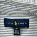 Age 8 Ralph Lauren Striped Shirt - Small Blue Cotton