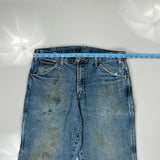 Dickies Double Knee Carpenter Jeans - 38W 30L Blue Cotton