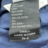 Helly Hansen Spellout Puffer - Small Navy Down And Feather