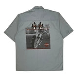 American Champion Motorcycles Harley Davidson Graphic Short Sleeve Shirt - Large Gray Cotton