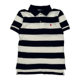 Age 6 Polo By Ralph Lauren Striped Polo Shirt - XS Black & White Cotton