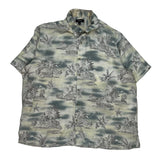 Croft & Barrow Hawaiian Shirt - XL Cream Polyester