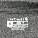 Built To Serve And Protect Hardworking People Carhartt Long Sleeve T-Shirt - Medium Grey Cotton Blend