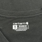 Carhartt Long Sleeve T-Shirt - Medium Black Cotton