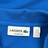 Lacoste Polo Shirt - Small Blue Cotton