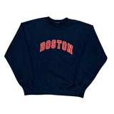 Boston Unbranded Sweatshirt - Large Navy Cotton Blend