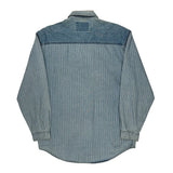 Levis Striped Denim Shirt - Medium Blue Cotton