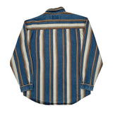 Levis Striped Denim Shirt - Large Blue Cotton