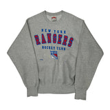 Made In USA Nutmeg New York Rangers Sweatshirt - Large Grey Cotton