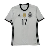 Germany National Team Adidas 2016-17 Home Boateng Football Shirt - Medium White Polyester
