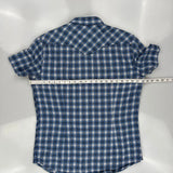 Diesel Checked Short Sleeve Shirt - Large White Cotton