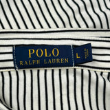 Polo By Ralph Lauren Striped Polo Shirt - Large Black & White Cotton