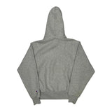 Vintage Champion Hoodie - Medium Grey Cotton Blend