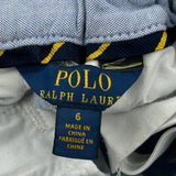 Age 6 Polo By Ralph Lauren Chino Shorts - Small Blue Cotton