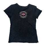 Age 8 Harley Davidson Graphic T-Shirt - Small Black Cotton