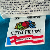 Fruit Of The Loom Single Stitch T-Shirt - XL Green Cotton