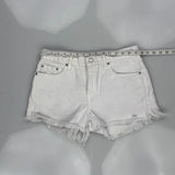 Levis Denim Shorts - 31W UK 12 White Cotton