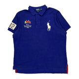 Italy Track And Field World Championships 1934 Polo By Ralph Lauren Graphic Polo Shirt - 2XL Blue Cotton