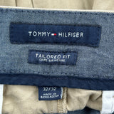 Tailored Fit Tommy Hilfiger Chinos - 34W 31L Beige Cotton