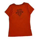 Motorcycles Harley Davidson Graphic T-Shirt - Small Orange Cotton
