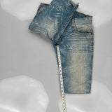 True Religion Denim Shorts - 31W 11L Light Wash Denim
