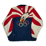 USA Olympics Starter Graphic Windbreaker - XL Blue Nylon